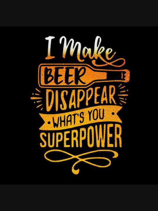 Takeposition T-shirt Make Beer Disappear σε Μαύρο χρώμα