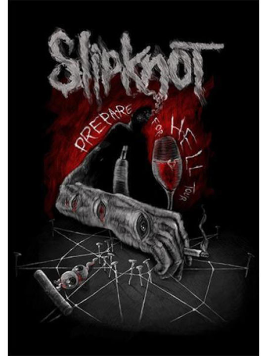Takeposition Φούτερ με Κουκούλα Slipknot H-cool σε Μαύρο χρώμα