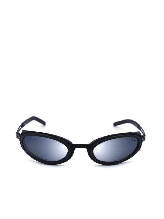 Lacoste Unisex Sunglasses with Black Plastic Frame and Silver Mirror Lens AV1423-F93