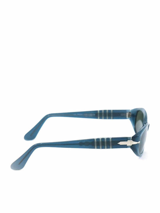 Persol Unisex Sunglasses with Brown Tartaruga Horn-Rimmed Frame and Green Lens PO2607S 224/31