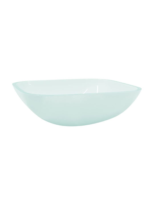 vidaXL Vessel Sink Glass 42x42x14cm Transparent