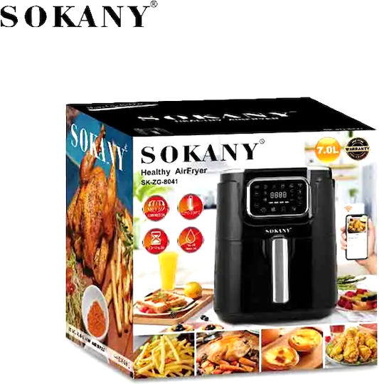 Sokany Air Fryer 7lt Μαύρο SK-ZG-8041