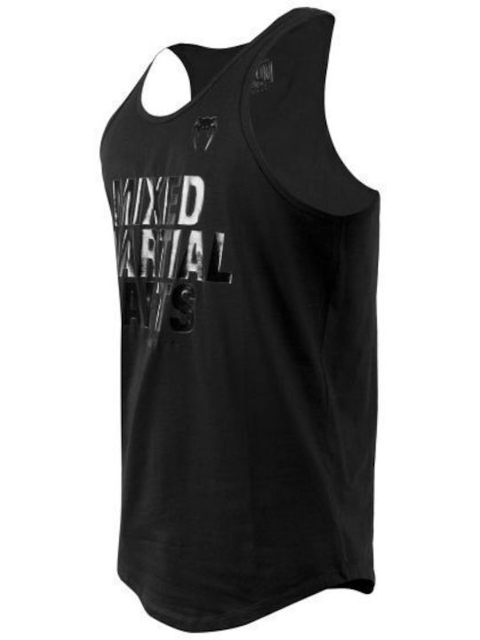 Venum Bărbați Fără mâneci Tricou VENUM-03814-114 pentru MMA Neagră