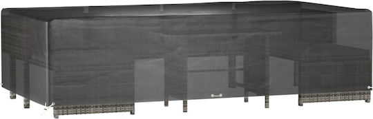 vidaXL Waterproof Sofa Cover Black 315x160x75cm