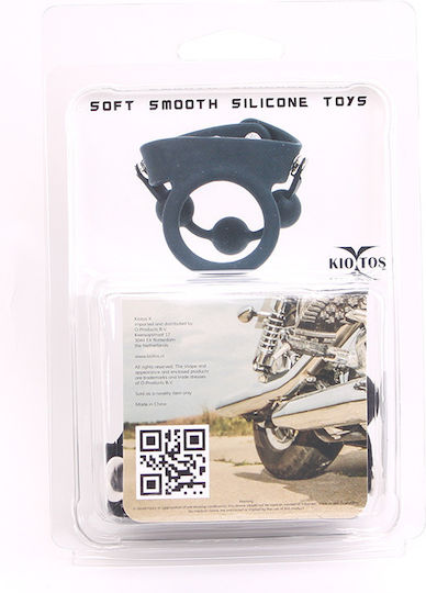 Kiotos Δαχτυλίδι Πέους & Όρχεων Σιλικόνης Μαύρο
