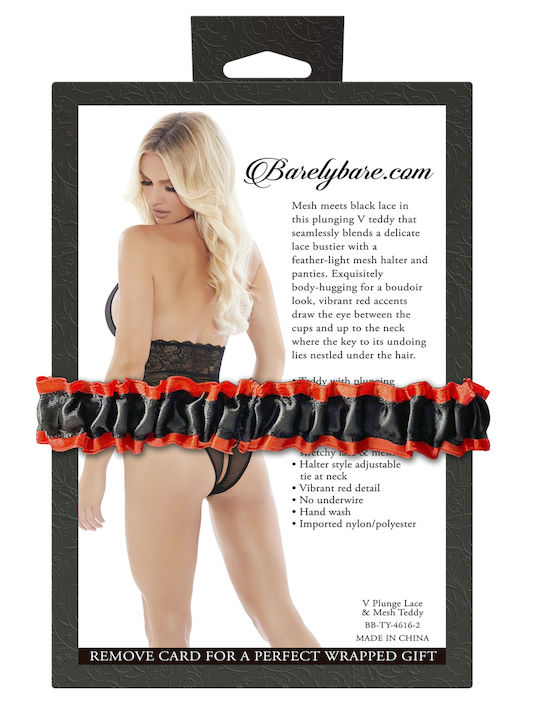 Barely Bare Sexy Κορμάκι με Δαντέλα Μαύρο