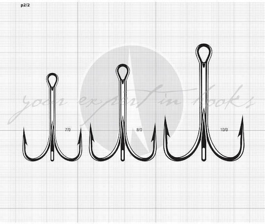 VMC O' Shaughnessy Treble 9617 NI Fishing Hooks Set 100pcs No9