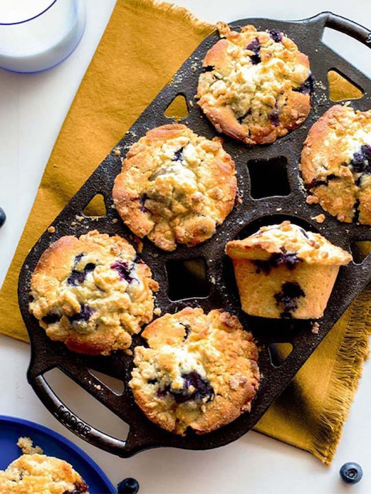 Lodge Φόρμα Ζαχαροπλαστικής για Cupcakes/Muffins από Αλουμίνιο 6 Θέσεων 32.23x17.93εκ.