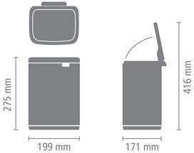 Brabantia Απορριμμάτων 20x17x27.2cm Brabantia Απορριμμάτων 20x17x27.2cm