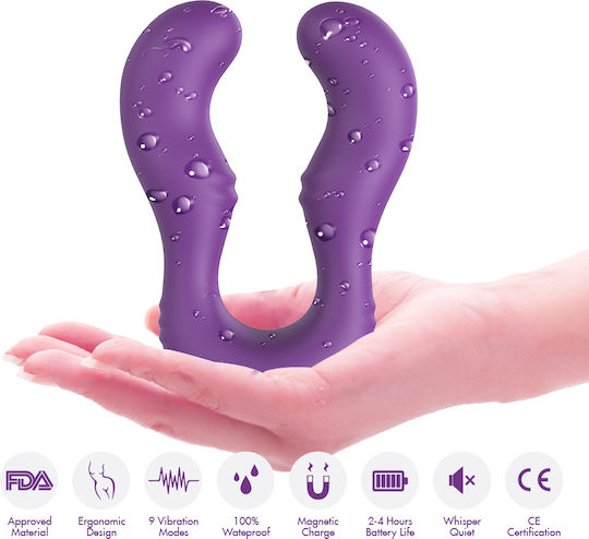 Kinksters Διπλός Δονητής 14.7cm Μωβ