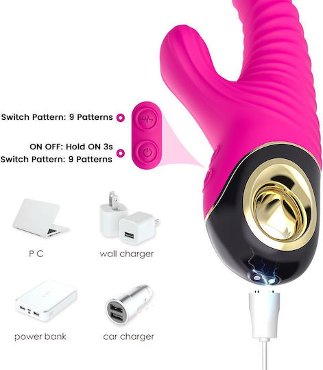 Kinksters Δονητής Rabbit 22cm Ροζ