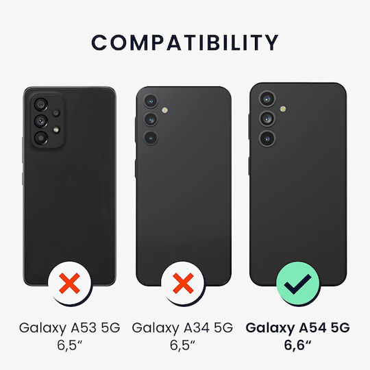 KWmobile 5G Back Cover Σιλικόνης Μαύρο (Galaxy A54)