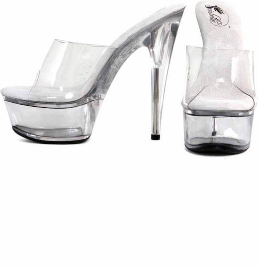 Soiemio Damen Sexy Transparente Schuhe