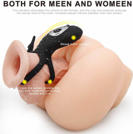 Kinksters Vibrating Cock Ring Schwanz Silikon Schwarz