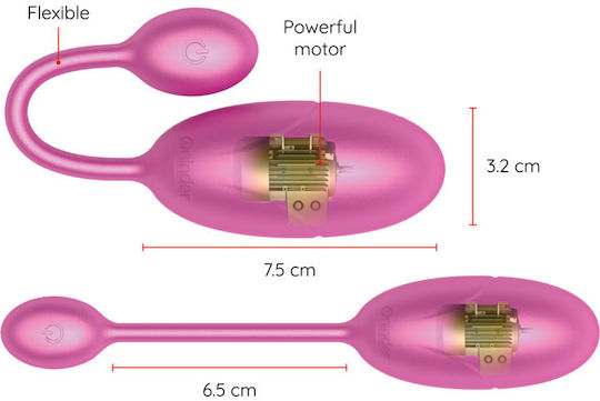 Oninder Mini Δονητής Egg με Απομακρυσμένο Έλεγχο 7.5cm Ροζ