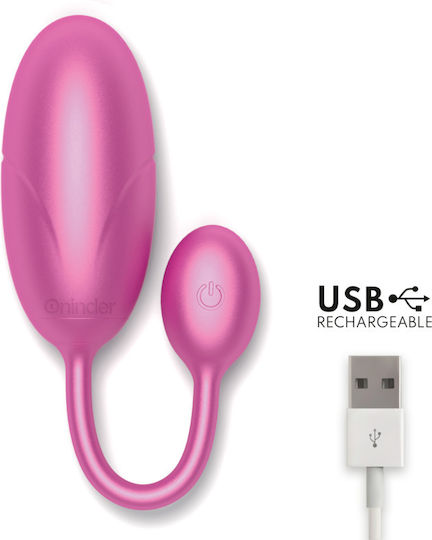Oninder Mini Δονητής Egg με Απομακρυσμένο Έλεγχο 7.5cm Ροζ