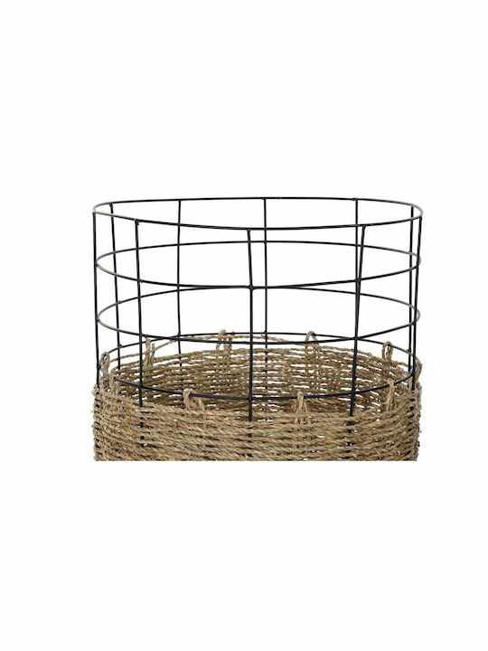 Metallic Decorative Baskets Set 3pcs DKD Home Decor