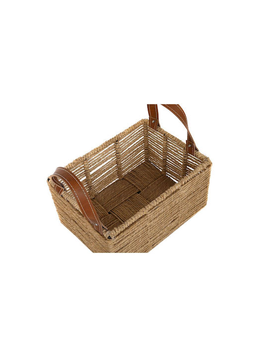 Metallic Decorative Basket DKD Home Decor