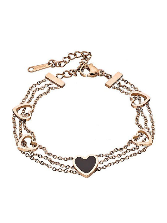 SOFI Bracelet Chain with design Heart made of Steel Gold Plated