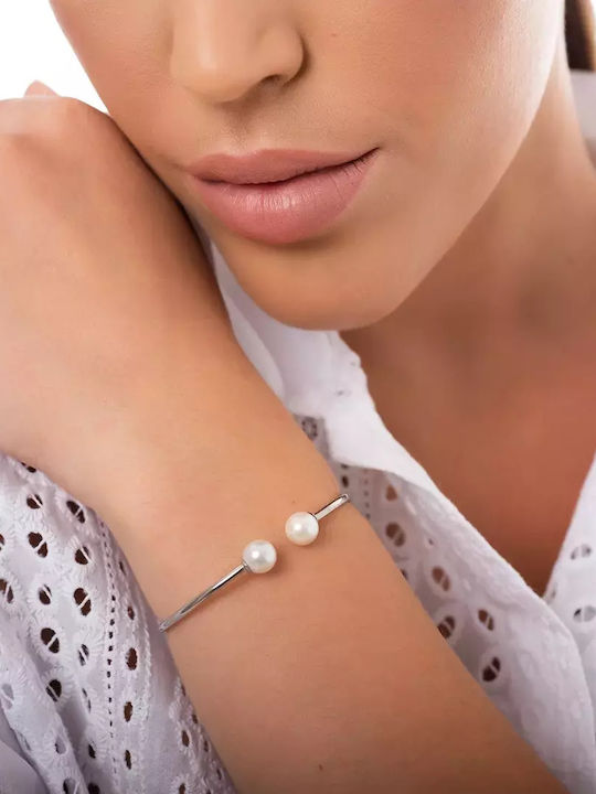 Oxzen Bracelet made of Steel with Pearls