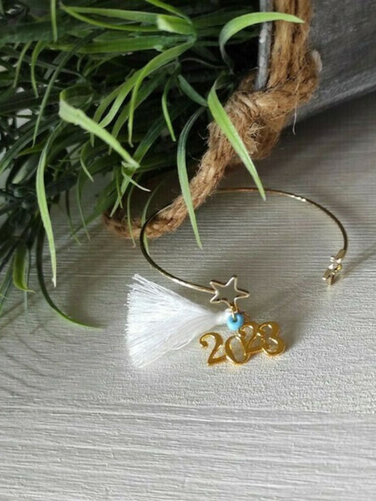 Thes Kordelaki Bracelet Lucky Charm Handcuffs Gold Plated