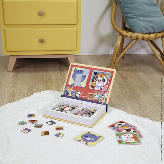 Janod Jucărie Magnetică De Construcție Mix & Match - Animăluțe Pentru Copii 3+ Ani
