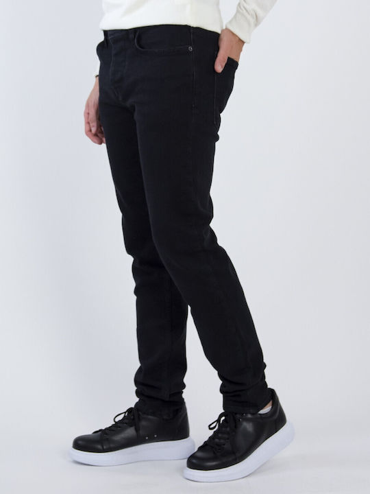 Men's Jeans Pants Elastic Black