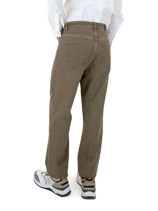 Ted Baker Men's Jeans Pants in Straight Line Khaki