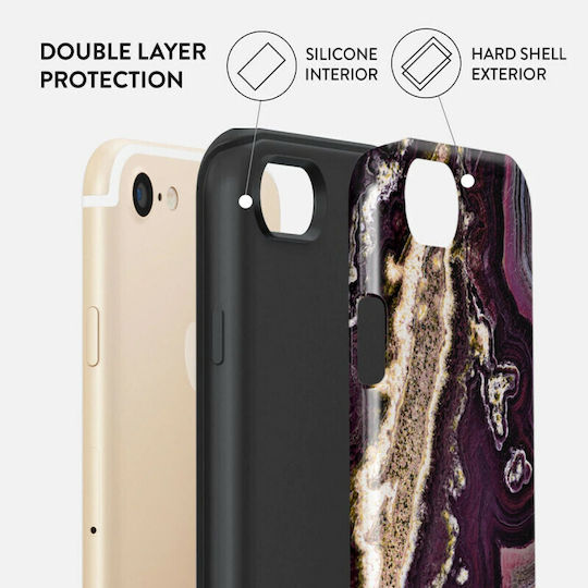 Burga Fashion Tough Back Cover Plastic / Silicone Purple (iPhone SE 2022/2020)