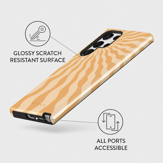 Burga Fashion Tough Back Cover Πλαστικό / Σιλικόνης Πορτοκαλί (Galaxy S22 Ultra 5G)