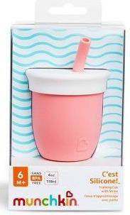 Munchkin Toddler Silicone Cup C'est Silicone Pink 118ml For 6m+