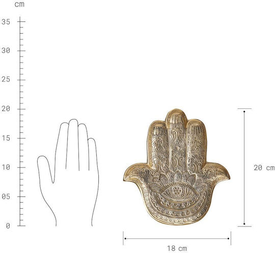 Butlers Tavă Decorativă Aluminiu Hamsa 1buc