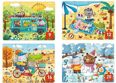 Puzzle pentru Copii Seasons pentru 3++ Ani 47buc MiDeer