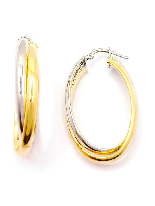 PS Silver Earrings Hoops made of Silver Gold Plated