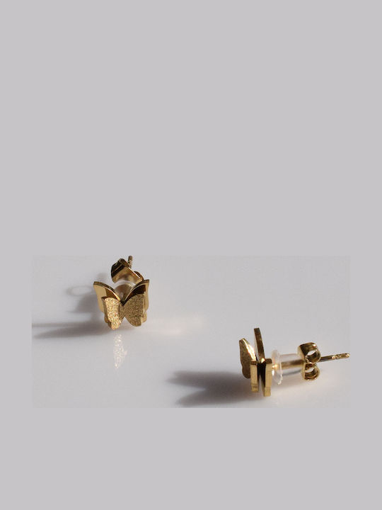 Bizoutaki Earrings made of Steel Gold Plated