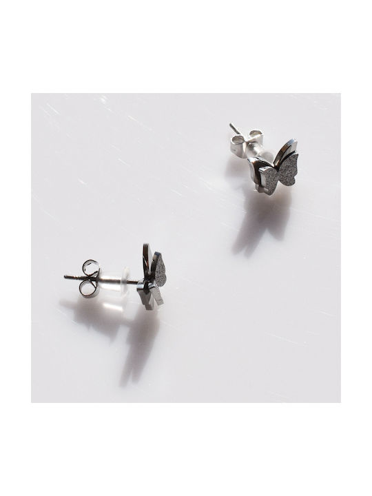 Bizoutaki Earrings made of Steel with Stones