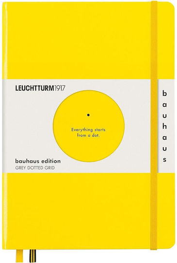 Leuchtturm1917 Bauhaus Carnet A5 cu Puncte și Elastic Galben