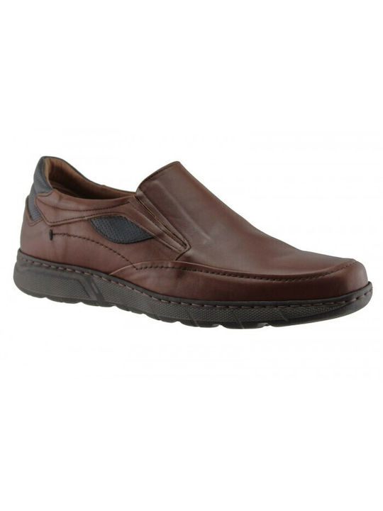 Antonio Shoes Men's Leather Casual Shoes Brown