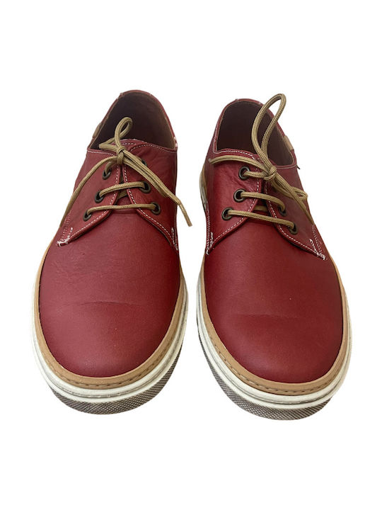 Antonio Shoes Men's Leather Casual Shoes Burgundy