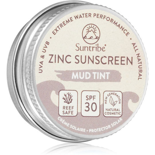 Suntribe Zinc Mud Tint Αντηλιακή Creme Gesicht SPF30 mit Farbe 15gr
