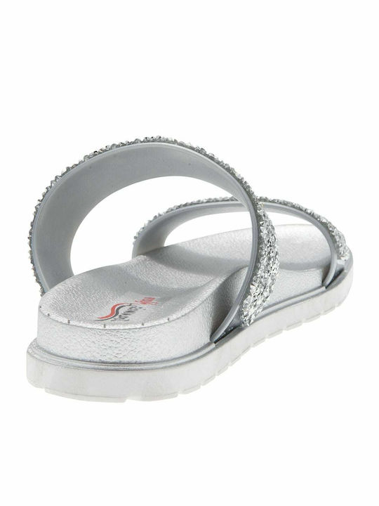 Keep Fred Women's Flat Sandals in Silver Color