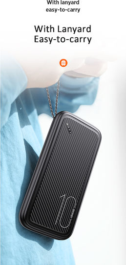Usams PB56 Power Bank 10000mAh με 2 Θύρες USB-A Μαύρο