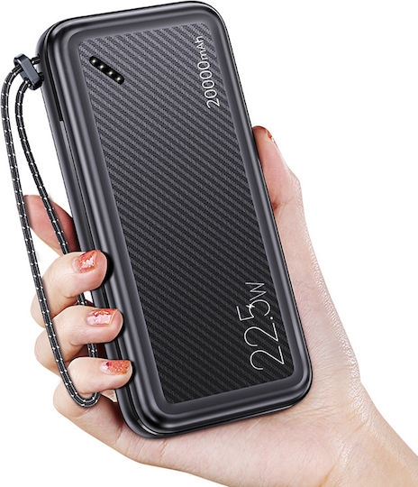 Usams PB60 Power Bank 20000mAh 22.5W with 2 USB-A Ports Power Delivery / Quick Charge 3.0 Black