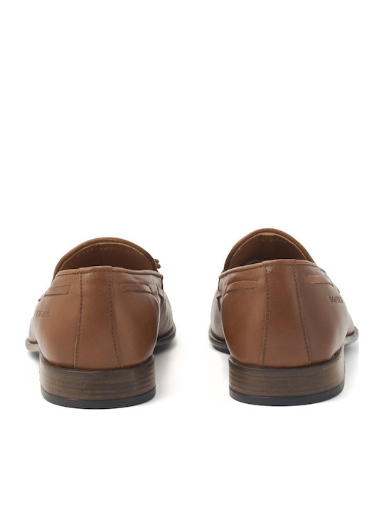Leder Herren Mokassins in Tabac Braun Farbe