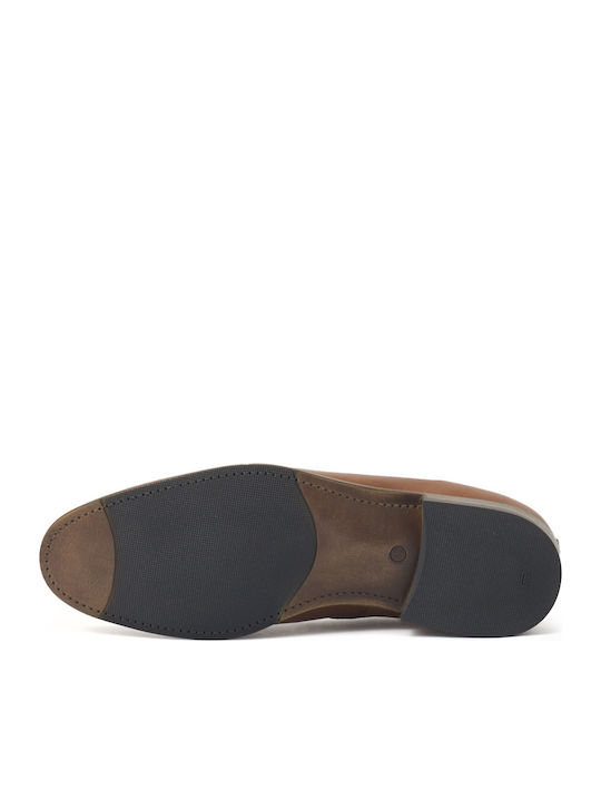 Leder Herren Mokassins in Tabac Braun Farbe