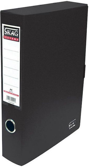 Skag Plastic File Box with Button 22x8x37cm Black