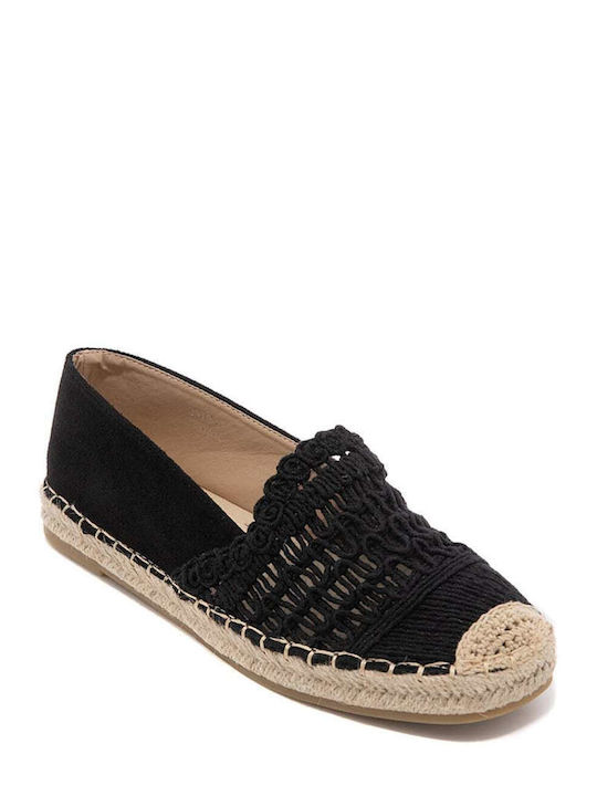 Keep Fred Women's Knitted Espadrilles Black ESP-017-BLACK