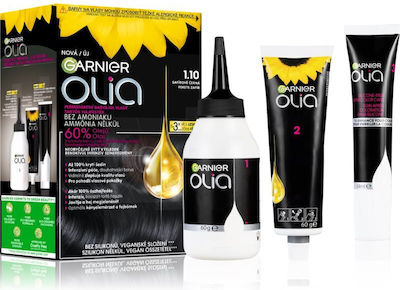 Garnier Olia Set Vopsea de Păr fără amoniac 1.10 Safir negru 60gr