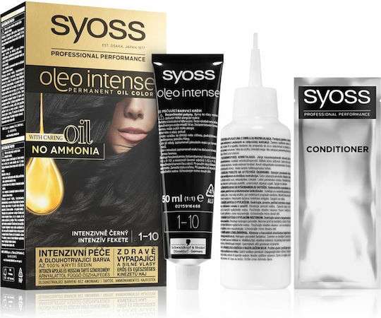 Syoss Oleo Intense Hair Dye no Ammonia 1-10 Intense Black 50ml