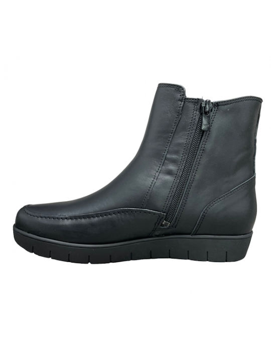 Softies Leder Damen Chelsea Stiefeletten Schwarz